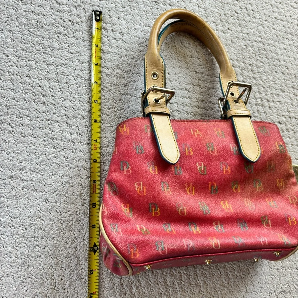 Vintage y2K Dooney & Bourke rainbow small buckle satchel